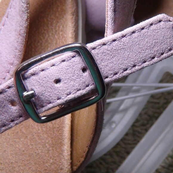 Cat & Jack Amelia Purple Braided Top Strap Footbed Sandals -- Big Girls' Size 3 - Picture 6 of 14